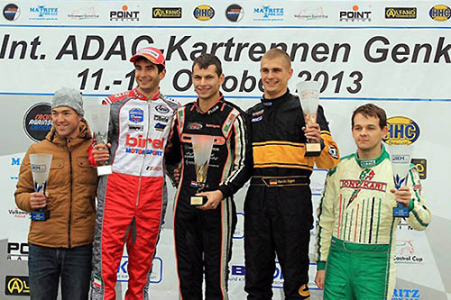ADAC Kartrennen Genk podium KZ